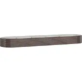 vidaXL Lit surélevé Acier revêtu par poudre 396x100x36 cm Marron