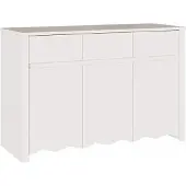 vidaXL Buffet Drammen de , blanc, 114 x 43 x 75,5 cm, en pin massif
