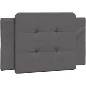 vidaXL Coussin de tête de lit "Zadar" Gris 90 cm Similicuir