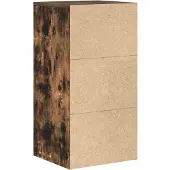 vidaXL Buffet à tiroirs en chêne fumé 38 x 34 x 75 cm