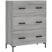 vidaXL Highboard Gris Sonoma 69,5x34x180 cm Matériau dérivé du bois
