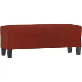 vidaXL Banc Rouge bordeaux 100x35x41 cm Similicuir