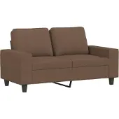 vidaXL Canapé à 2 places Marron 120 cm Tissu