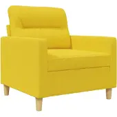 vidaXL Fauteuil Jaune clair 60 cm Tissu