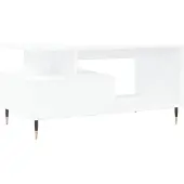 vidaXL Table basse blanche 90x49x45 cm Bois composite