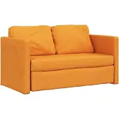 vidaXL Canapé de sol avec fonction sommeil jaune foncé 112x174x55 cm Tissu