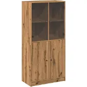 vidaXL Highboard avec portes Chêne Artisan 68x37x142 cm Bois composite
