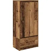 vidaXL Armoire avec tiroir imitation vieux bois 55,5x34x119,5 cm