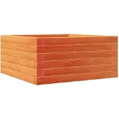 vidaXL Jardinière cire marron 50x50x23 cm bois de pin massif