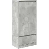 vidaXL Armoire avec tiroir gris béton 55,5x34x119,5 cm Bois composite