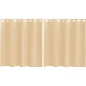 vidaXL Voile Rideaux avec illets 2 pcs. couleur sable
