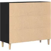 vidaXL Sideboard noir imitation chêne 90 x 34 x 80 cm Bois composite