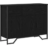 vidaXL Buffet noir aspect chêne 97 x 32,5 x 74,5 cm