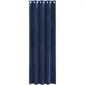 vidaXL Rideaux occultants 2 pcs bleu foncé 140 x 225 cm velours