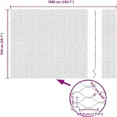 vidaXL : Clôture en panneaux soudés, 1,5 x 10 mètres, PVC, gris