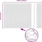 vidaXL Clôture Hexagonale Verte 1,5 x 50 m PVC