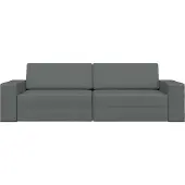 vidaXL Canapé-lit 200 cm Gris foncé Tissu