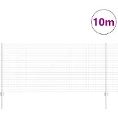 vidaXL Clôture en fil de fer soudé 10 x 1 m (L x H) en acier galvanisé à chaud