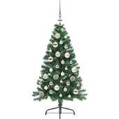 vidaXL Sapin de Noël artificiel pré-éclairé Vert 120 cm PVC
