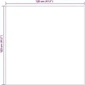 vidaXL Tapis carré SIROLO Crème 120 x 120 cm