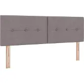 vidaXL Tête de lit réglable en hauteur avec tête de lit taupe 144 cm tissu
