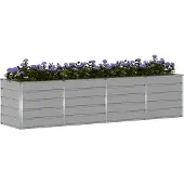 vidaXL Jardinière Gris Clair 240 X 80 X 75 Cm Acier