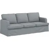 vidaXL Ensemble de canapés , 2 pièces, gris clair, 201 x 80 x 85 cm, tissu