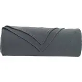 vidaXL Jeté Gris Foncé 280 X 210 Cm Toison