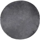 vidaXL Tapis en Peau de Mouton Synthétique Anthracite 80 x 80 cm