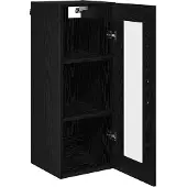 vidaXL Armoire murale noir aspect chêne 34,5 x 34 x 90 cm