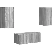 vidaXL Ensemble de meubles TV mural 6 pcs Gris Sonoma Bois composite