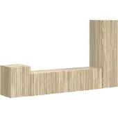 vidaXL Ensemble de meubles TV Fixé au mur 4 pcs Chêne Sonoma Bois composite
