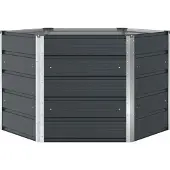 vidaXL Jardinière Anthracite 129 X 129 X 75 Cm Acier