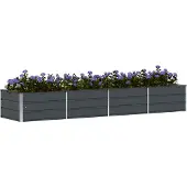 vidaXL Jardinière Anthracite 320 X 80 X 45 Cm Acier