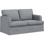 vidaXL Canapé 2 places Gris clair 144 x 80 x 85 cm Tissu