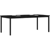 vidaXL Table de salle à manger, 200 x 100 x 75 cm, en panneaux de particules, rectangulaire