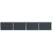 vidaXL Jardinière Anthracite 320 X 80 X 45 Cm Acier