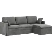 vidaXL Canapé Gris foncé