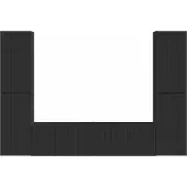 vidaXL : Ensemble de 6 meubles TV, couleur noire, en panneaux de particules