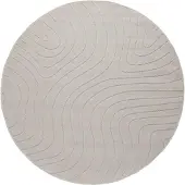 vidaXL Tapis ronds PALMERAS Crème Ø 200 CM Polyester