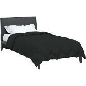 vidaXL Couette d'hiver noire 140 x 220 cm en microfibre