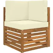 vidaXL Coussin de canapé d'extérieur 3 pcs Crème Polyester