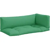 vidaXL Coussins de palette lot de 3 vert tissu