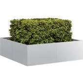vidaXL Jardinière 100x100x30 cm acier galvanisé