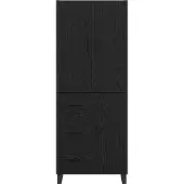 vidaXL Meuble haut, 2 pièces, imitation chêne noir, 69,5 x 34 x 180 cm