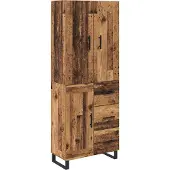 vidaXL Meuble haut, 2 pièces, bois d'œuvre, 69,5 x 34 x 180 cm