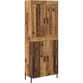 vidaXL Meuble haut, 2 pièces, bois d'œuvre, 69,5 x 34 x 180 cm, matériau de bois