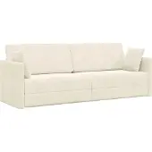 vidaXL Canapé-lit au sol Crème 213 x 76 x 77 cm Velours