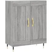 vidaXL Highboard Gris Sonoma 69,5x34x180 cm Matériau dérivé du bois