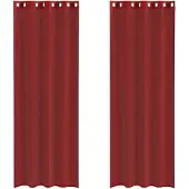 vidaXL Voile Rideaux avec oeillets 2 pcs. Rouge vin